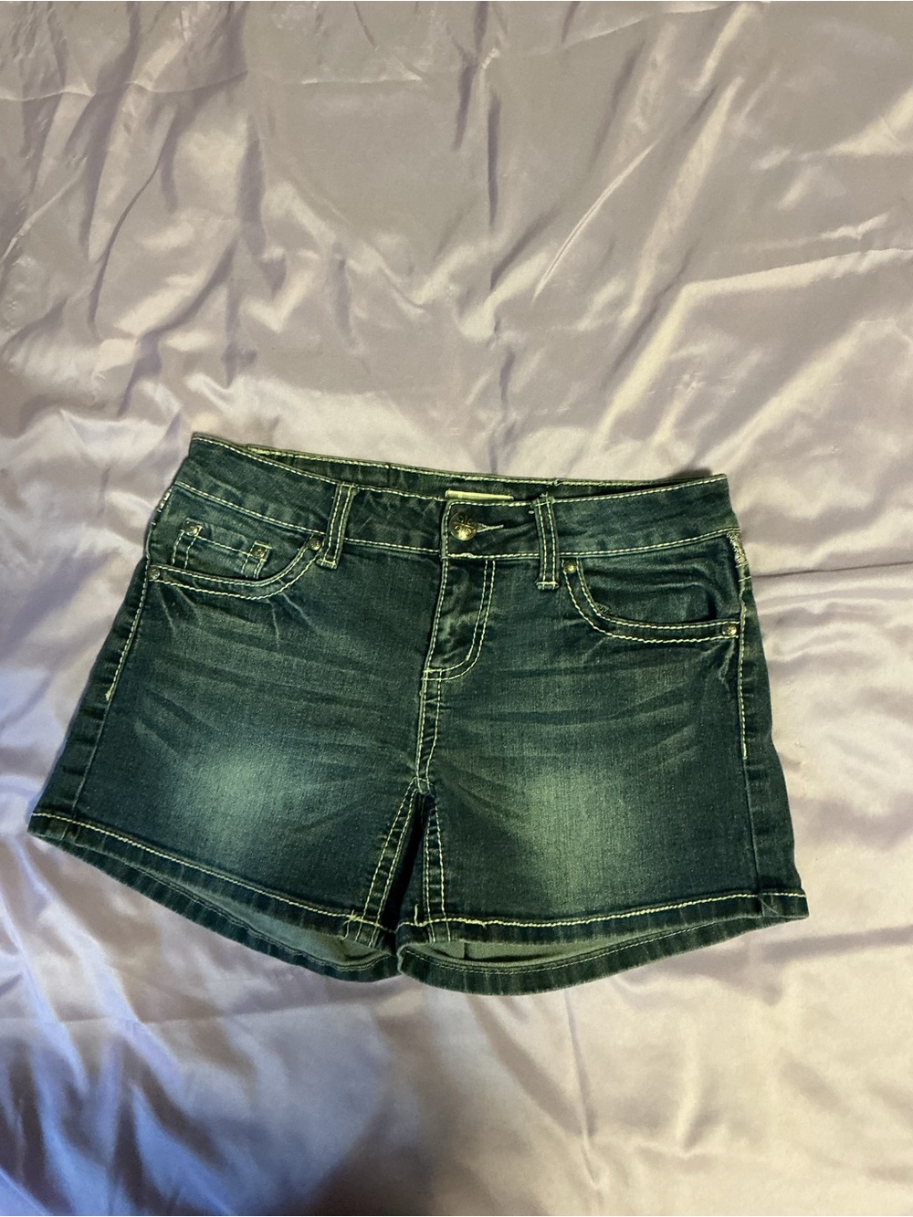 Soundgirl Dark Blue Denim Jean Shorts